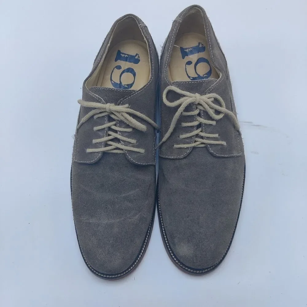 1901 Nordstrom Taupe Gray Suede Leather Oxford Shoes Men’s 10